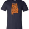 Talladega State Outline T-Shirt - Navy & Orange -Fashion Clothing Sales 0015 TAL9MT0041 copy