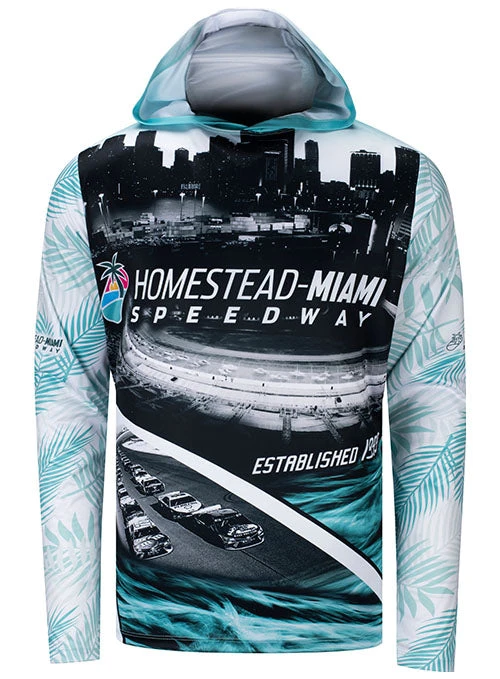 Homestead-Miami Sublimated Hooded Long Sleeve T-Shirt -Fashion Clothing Sales HOM9MT0013 A