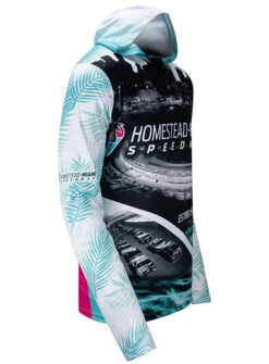 Homestead-Miami Sublimated Hooded Long Sleeve T-Shirt -Fashion Clothing Sales HOM9MT0013 B