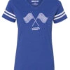 Ladies Kansas Cross Flags T-Shirt -Fashion Clothing Sales KAN9LT0014A