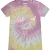 Ladies Richmond V-Neck Tie Dye W/ Foil T-Shirt -Fashion Clothing Sales RIC9LT0007A